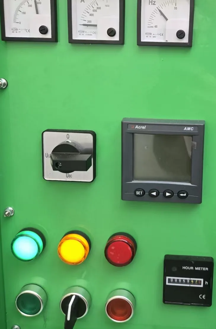 Single HMI control panel showing diesel and battery on one screen