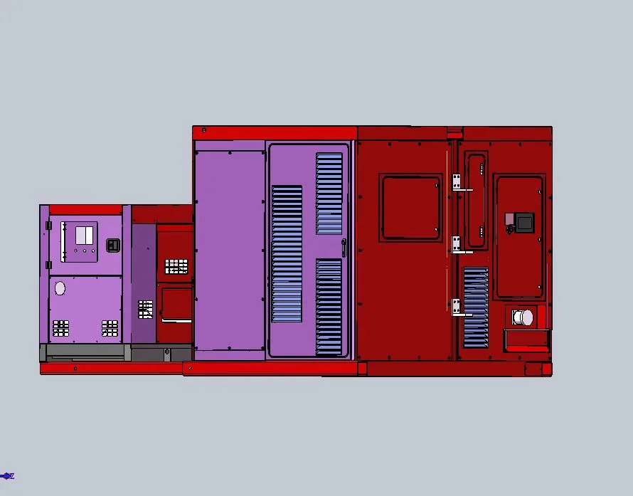 Isometric 3D render of ENERGYPACK internal layout