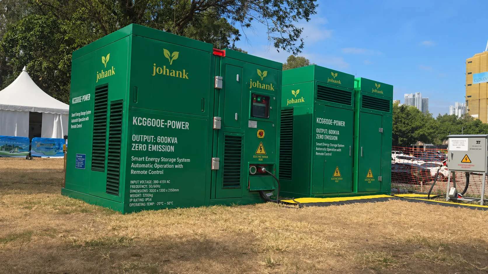 Compact ENERGYPACK units running in parallel at a Hong Kong event